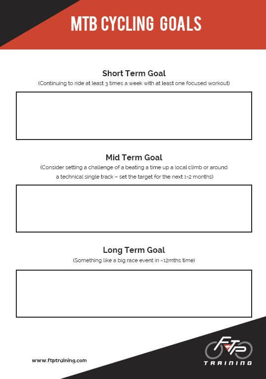 MTB Cycling Goals template