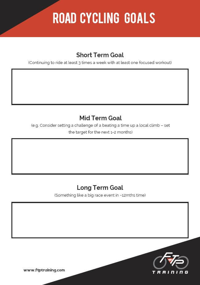 Road Cycling Goals template